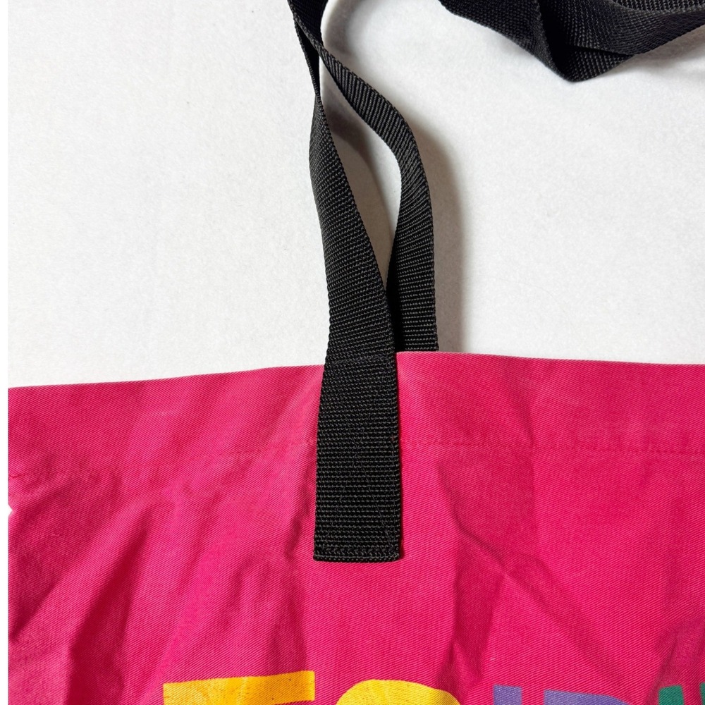 Vintage Y2K Esprit Sportiv Pink Canvas Tote Bag Logo Retro 2000s - Picture 3 of 8